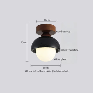 Celako™ Travento Ceiling Light | Black Travertine Kitchen Island Lighting