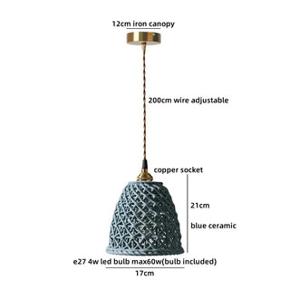 Celako™ Lunori Pendant Light | White Ceramic Dining Room Lighting