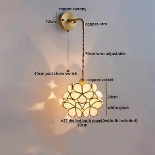 Celako™ Cupreia Wall Light | Copper Glass Bedroom Lighting