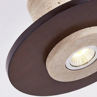 Celako™ Terralith Pendant Light | Yellow Travertine Dining Room Lighting