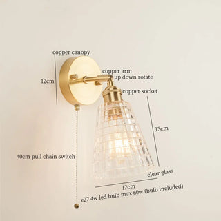Celako™ Flutia Wall Light | Glass Bedroom Lighting