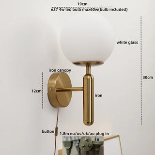 Celako™ Mistra Wall Light | Glass Bedroom Lighting