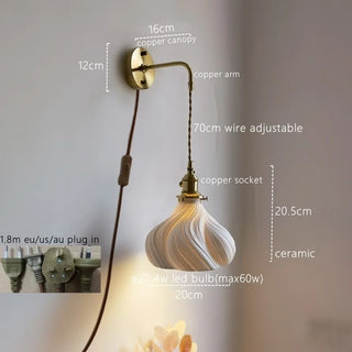 Celako™ Bisque Wall Light | Ceramic Bedroom Lighting