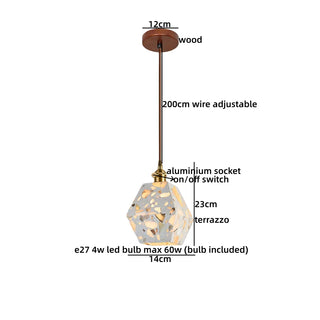 Celako™ Terzoni Pendant Light | Terrazzo Bedroom Lighting