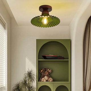 Celako™ Avidra Ceiling Light | Green Glass Vintage