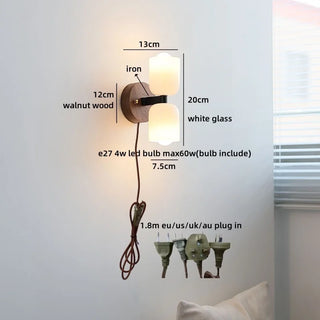 Celako™ Sorbia Wall Light | Walnut Wood Living Room Lighting