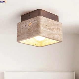 Celako™ Ocralith Ceiling Light | Yellow Travertine Kitchen Island Lighting
