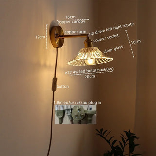 Celako™ Lustral Wall Light | Glass Bedroom Lighting
