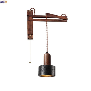 Celako™ Articula Wall Light | Black Travertine Bedroom Lighting