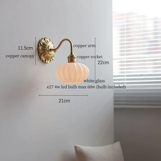 Celako™ Kabocha Wall Light | Glass Wabi Sabi Modern Living Room Lighting