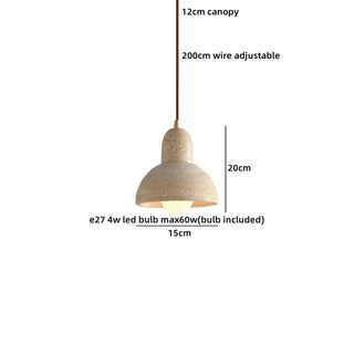 Celako™ Traverti Pendant Light | Travertine Dining Room Lighting