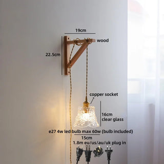 Celako™ Wabiko Wall Light | Wood Bedroom Lighting