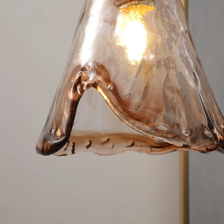 Celako™ Emberlin Pendant Light | Amber Glass Kitchen Island Lighting
