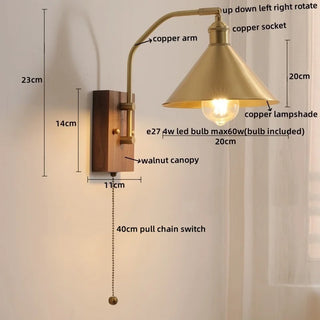 Celako™ Bronzia Wall Light | Glass Bedroom Lighting