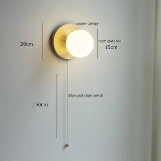Celako™ Orbis Wall Light | Glass Bedroom Lighting