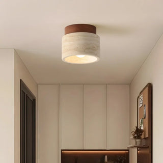 Celako™ Travoro Ceiling Light | Yellow Travertine Modern Wabi Sabi Style