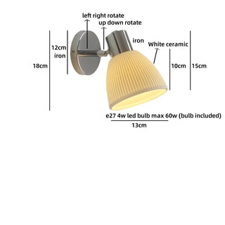 Celako™ Cerana Wall Light | Ceramic Bedside Lighting