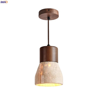 Celako™ Pietoro Pendant Light | Yellow Travertine Bedroom Lighting