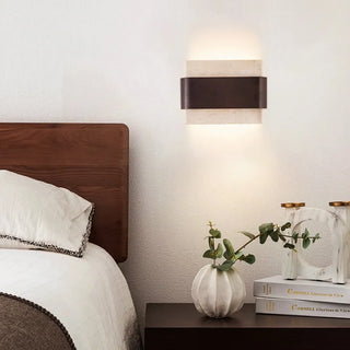Celako™ Tavene Wall Light | Stone Wood Japanese Style