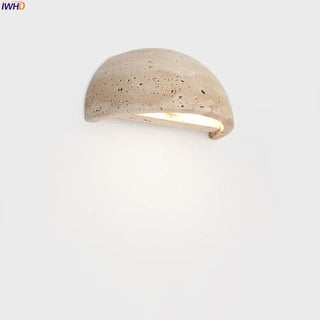 Celako™ Sunlithic Wall Light | Yellow Travertine Bedroom Lighting