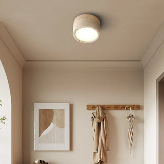 Celako™ Calciva Ceiling Light | Yellow Travertine Bedroom Lighting