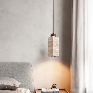 Celako™ Igneous Pendant Light | Yellow Travertine Dining Room Lighting