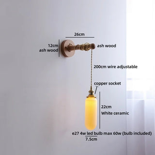 Celako™ Ceruli Wall Light | Ceramic Bedside Lighting