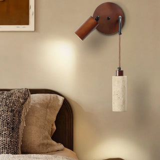 Celako™ Tivertin Wall Light | Yellow Travertine Bedroom Lighting