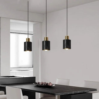 Celako™ Trivora Pendant Light | Black Travertine Bedroom Lighting