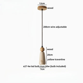 Celako™ Tivori Pendant Light | Travertine Dining Room Lighting