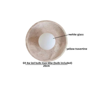 Celako™ Lucava Wall Light | Stone Glass Bathroom