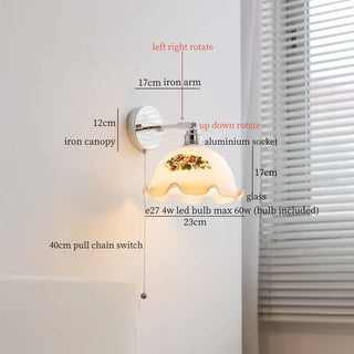 Celako™ Dentelle Wall Light | Glass French Vintage Bedroom Lighting