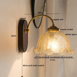 Celako™ Lunova Wall Light | Glass Bedroom Lighting