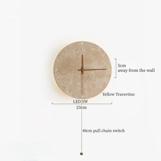Celako™ Solvertine Wall Light | Yellow Travertine Japan Wabi Sabi Bedroom Lighting