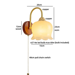 Celako™ Florine Wall Light | Stained Glass Bedside Lighting