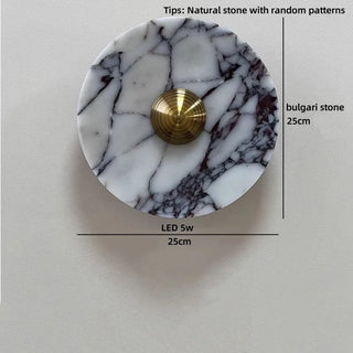 Celako™ Bulgara Wall Light | Stone Bedside Lighting