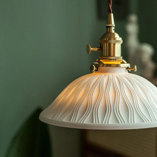 Celako™ Shizuka Pendant Light | White Ceramic Dining Room Lighting