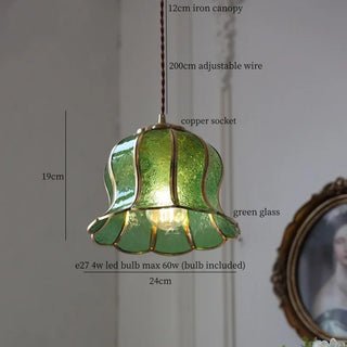 Celako™ Cuvetra Pendant Light | Glass French Vintage Bedroom Lighting