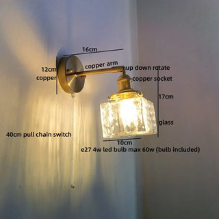 Celako™ Andori Wall Light | Clear Glass Japan Style
