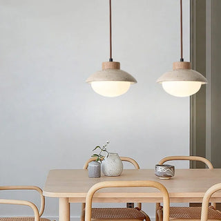 Celako™ Caverna Pendant Light | Yellow Travertine Kitchen Island Lighting