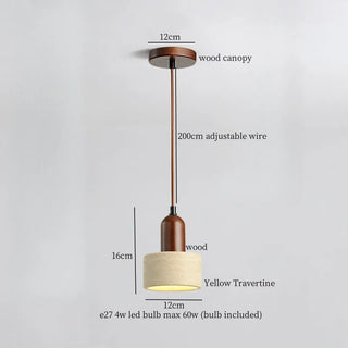 Celako™ Travista Pendant Light | Yellow Travertine Kitchen Island Lighting