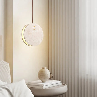 Celako™ Calvona Pendant Light | Yellow Travertine Wabi Sabi Bedroom Lighting