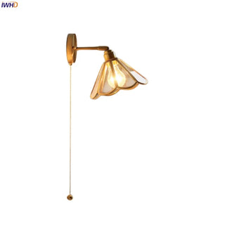Celako™ Verrique Wall Light | Copper Glass Bedroom Lighting