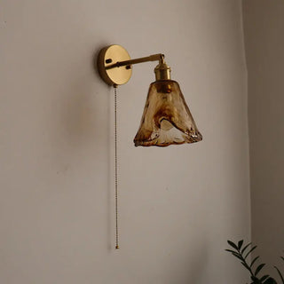 Celako™ Kiyoro Wall Light | Copper Glass Bedroom Lighting