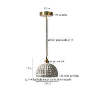 Celako™ Cavetto Pendant Light | Ceramic Wabi Sabi Modern Living Room Lighting