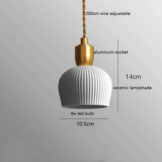 Celako™ Ashira Pendant Light | Ceramic Bedroom Lighting