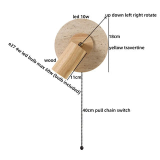 Celako™ Travaro Wall Light | Travertine Hallway Lighting