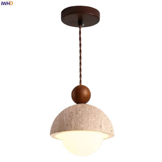Celako™ Calacite Pendant Light | Yellow Travertine Japan Style