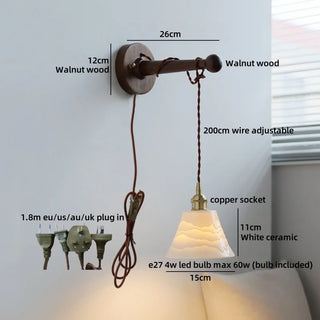 Celako™ Lunari Wall Light | Glass Bedside Lighting
