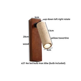 Celako™ Orlith Wall Light | Yellow Travertine Dining Room Lighting